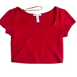 Ambiance Apparel Red Crop Top (S)